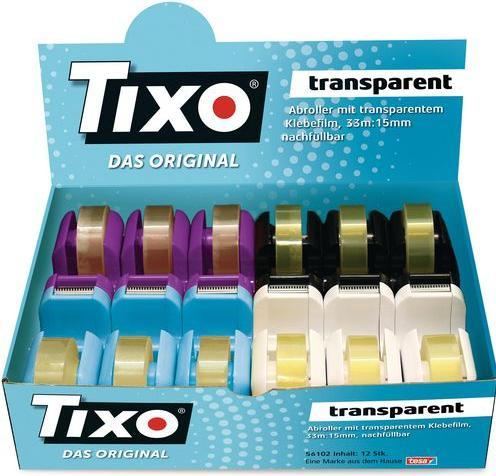 Produktbild TIXO Klebeband und Abroller Farbig sortiert 15 mm