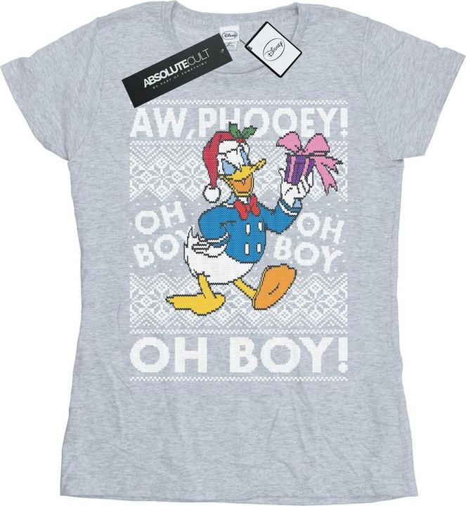 Disney Donald Duck Christmas Fair Isle TShirt (XXL)