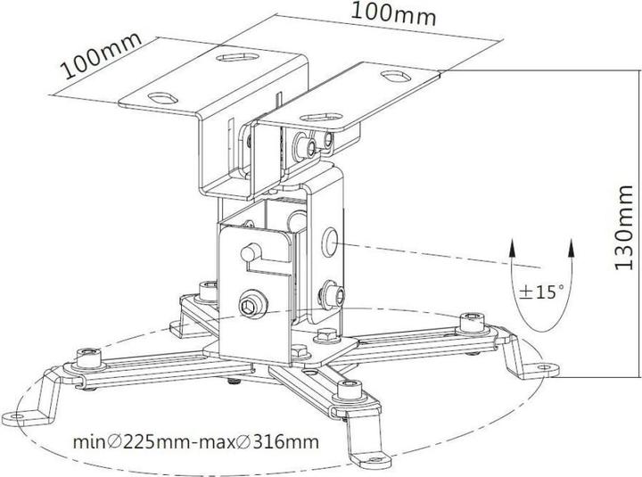 Actual product image Techly ICA-PM-2S (Ceiling)