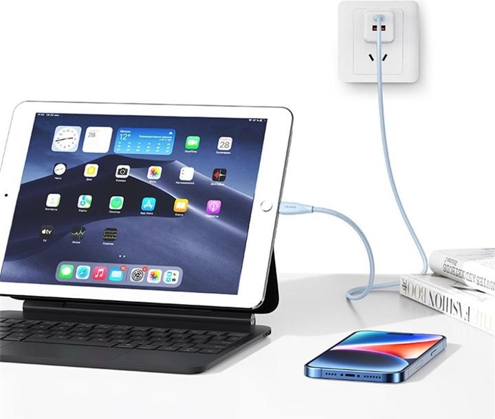 Produktbild Usams Kabel Green Series SJ717 30W USB-C do Lightning 1m różowy (1 m, 30 W)