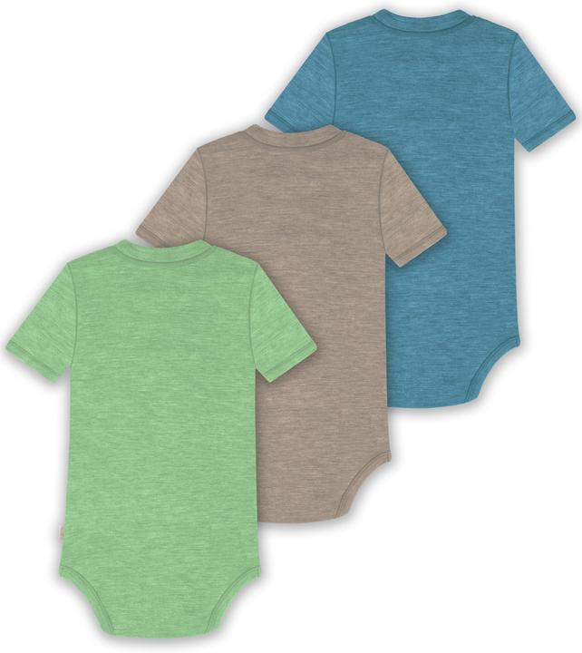 Actual product image Normani Set of 3 baby merino short-sleeved body "Tihoi" - 9323 (56)