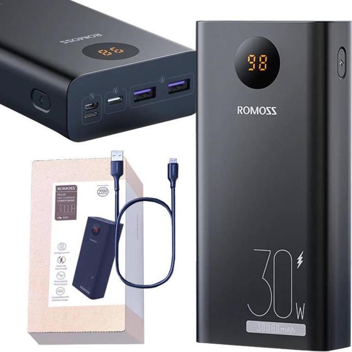 Produktbild Romoss Powerbank PEA30 30000mAh (black) (30000 mAh, 30 W, 30000 Wh)