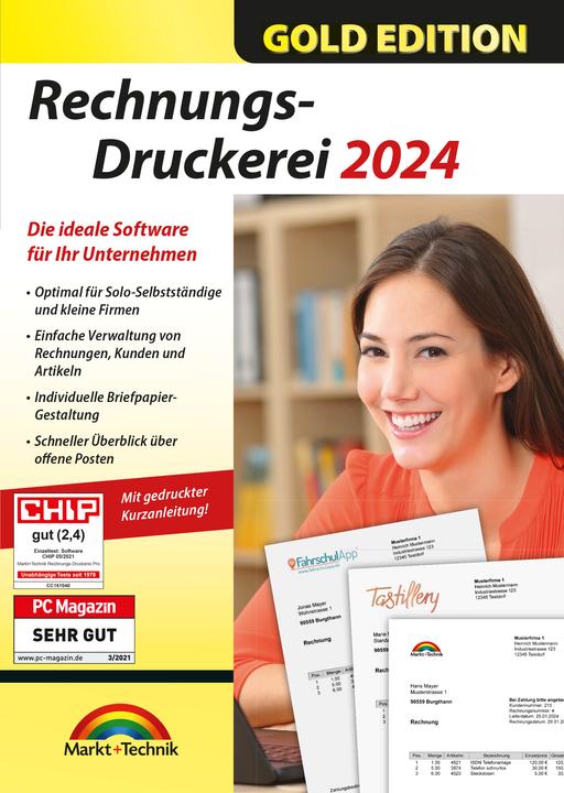 Produktbild Rechnungsdruckerei Gold Edition Download Code (1 User, 1 Geräte/User, unbegrenzt)