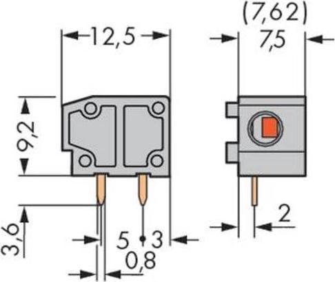 Produktbild Wago 235-754 1-Leiter-Einzelklemme fÃ¼r Leiterplatten 0,5-2,5 qmm blau