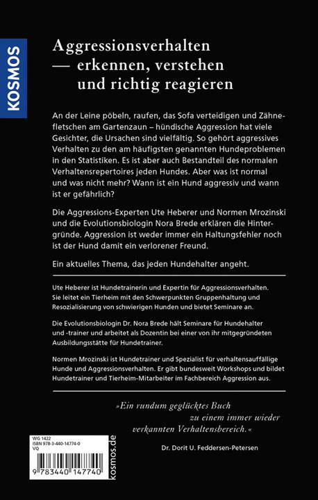 Produktbild Kosmos Aggressionsverhalten beim Hund (Deutsch, Normen Mrozinski, 2017)