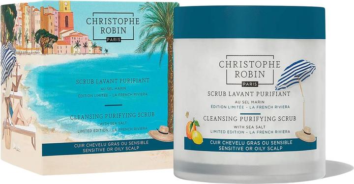 Produktbild Christophe Robin Scrub Lavant Purifiant au Sel Marin Édition Limitée – La French Riviera (250 ml, Flüssiges Shampoo)