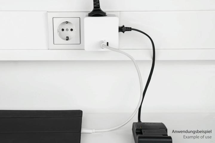 Actual product image Good Connections Kabelmeister socket cube 3x Schuko socket, USB-C (20W, PD3.0), USB-A, white (3 x, CEE 7/3)