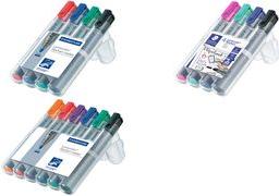 Actual product image Staedtler Lumocolor flipchart marker 356 Flipchart marker with round tips (Black, Pink, Turquoise, Blue, 2 mm, 4 x)