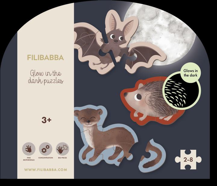Produktbild Filibabba Leuchtpuzzle - Forest friends (8 Teile)