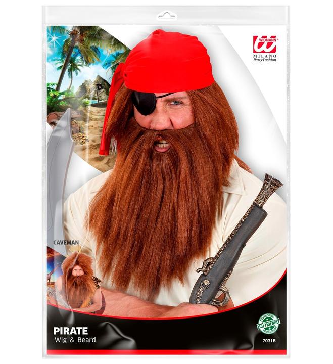 Actual product image Widmann Brown wig with beard (One size)