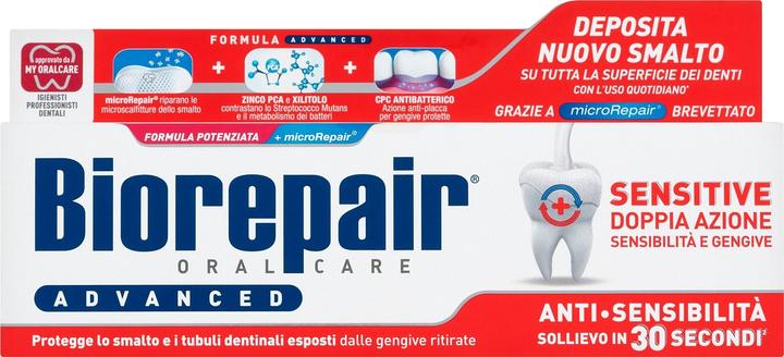 Immagine prodotto Biorepair Dentifricio Advanced Sensitive a doppia azione per sensibilità e gengive (75 ml)