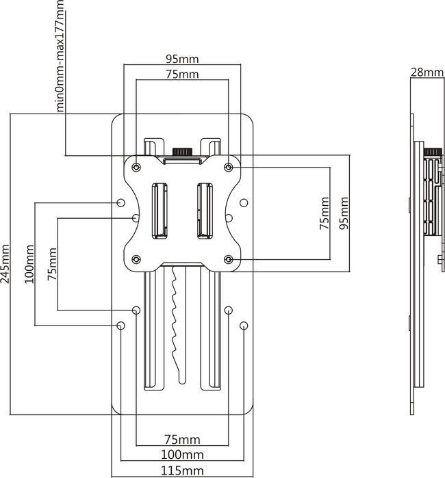 Produktbild Multibrackets Vesa Monitor Schiene (Tisch, 27")