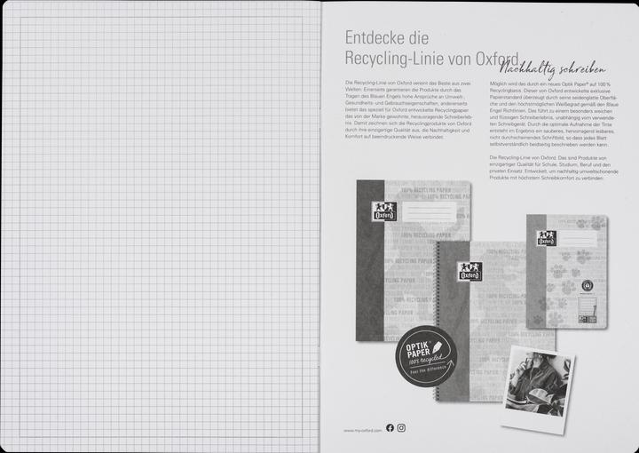 Actual product image Oxford Recycled exercise book A4, ruler 40 (A4, Checked, Hardcover)