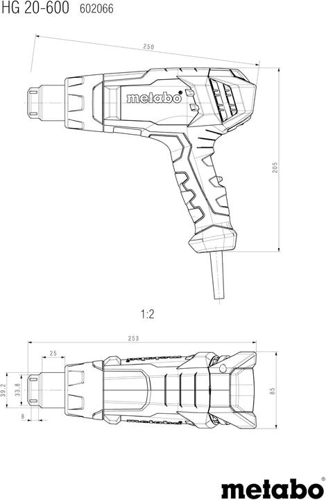 Nährwerte und Zutaten Metabo HG 20-600