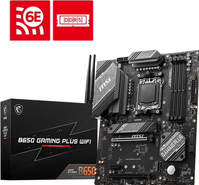 Produktbild MSI B650 GAMING PLUS WIFI (AM5, AMD B650, ATX)