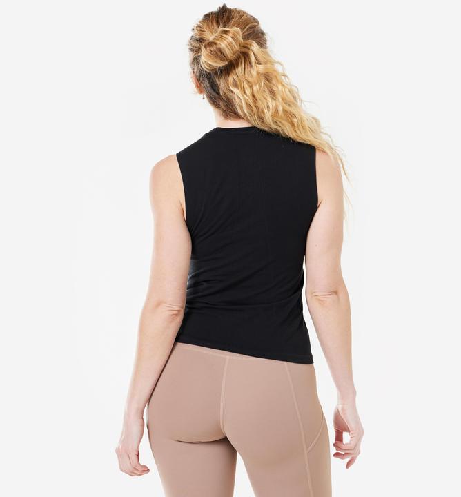 Kimjaly Top dynamisches Yoga nahtlos - schwarz