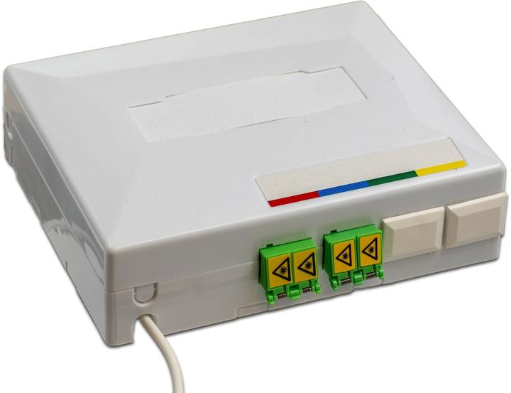 Produktbild Wirewin Lightwin FTTH OTO Box, 4-fasrig, 4x LC/APC Kupplungen, Breakoutkabel 30 - 100 m, G.657A2 (Spleissbox)