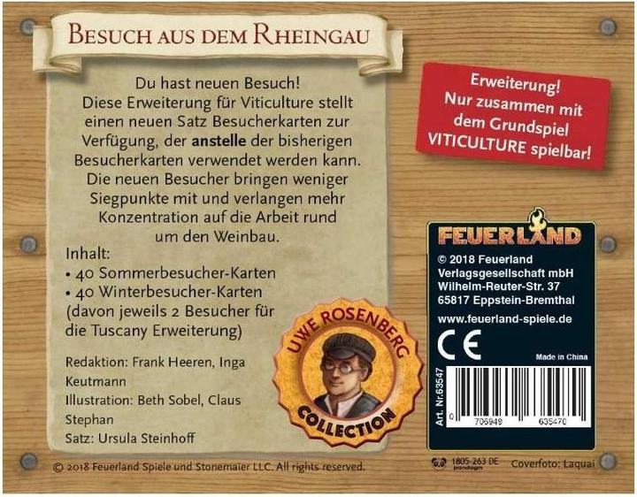 Actual product image Feuerland FEU63547 - Visit from the Rheingau: Viticulture, from 12 years (extension, DE edition) (German)