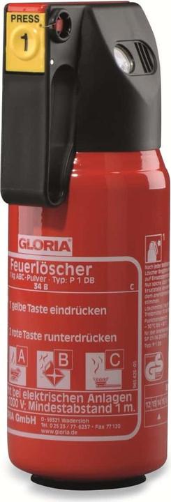 Gloria P1DB Fire extinguisher powder 1.0 kg (B, A, C)