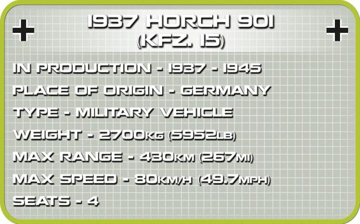 Produktbild Cobi Klocki 1937 Horch 901 kfz.15