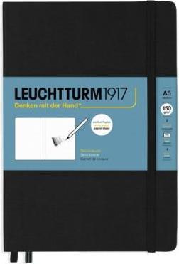 Produktbild Leuchtturm1917 Malbuch Medium A5, Schwarz (A5, Blanko, Harter Einband)