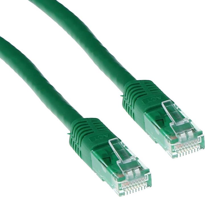 Image du produit Câble patch vert U/UTP CAT5E de 5 mètres avec connecteurs RJ45. Cat5e u/utp vert 5.00m (U/UTP, CAT5e, 5 m)