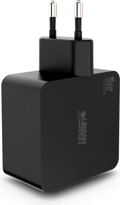 Actual product image Urban Factory 65watts USB-C Wall Charger With Gan Technology - 1x USB-C Input (65 W)