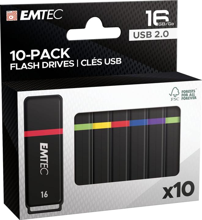 Image du produit Emtec K100 USB2.0 Mini Box 10-Pack (16 Go, USB-A)