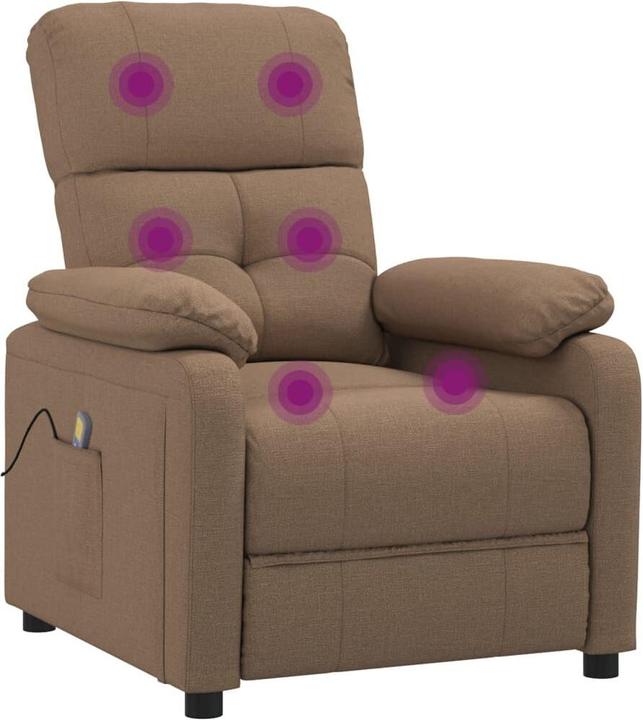 Immagine prodotto VidaXL Poltrona massaggiante Poltrona TV Poltrona relax Poltrona reclinabile Tessuto marrone