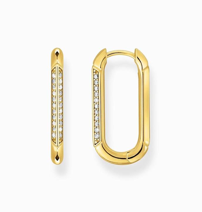 Image du produit Thomas Sabo Créoles élément d'ancrage avec pierres blanches plaquées or (Argent 925)