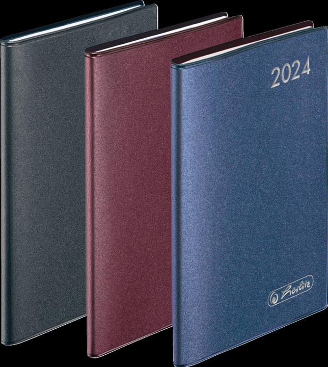 Produktbild Herlitz Taschenkalender Taschenkalender A7 Metallic 2024 3 Farben sortiert (Italienisch)