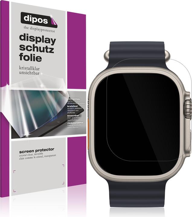 Dipos Displayschutzfolie Crystalclear (Apple Watch Ultra)