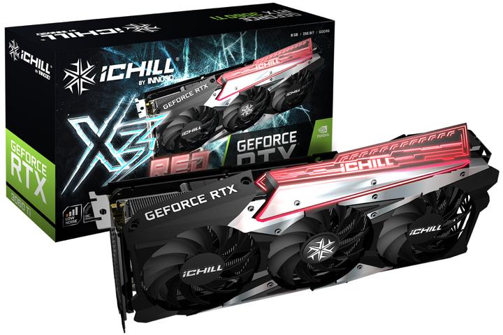 Inno3D GeForce RTX 3060 Ti iChill X3 Red LHR, 8192 MB GDDR6 (8.19 GB)