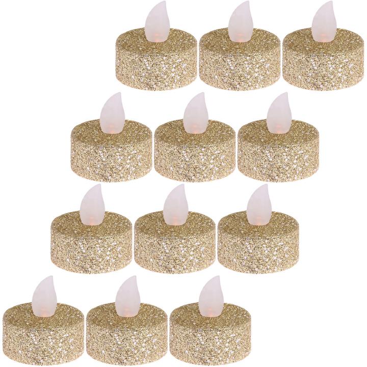 H & S Collection Bougies à réchaud LED 12 pièces (12 x)