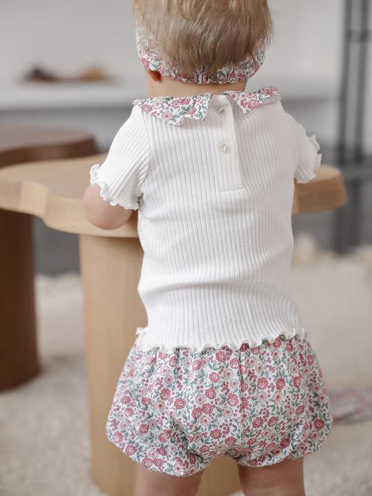 Actual product image Vertbaudet Baby Geschenk-Set: T-Shirt, Shorts, Haarband & Schmusetuch (92)