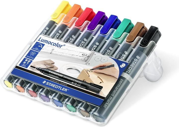 Actual product image Staedtler 352 Marker Lumocolor Permanent (Multicoloured, 2 mm, 8 x)