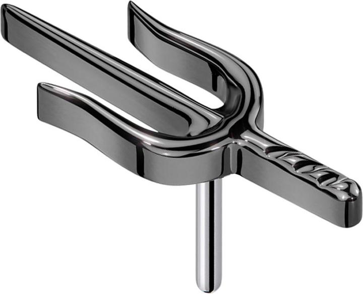 Image du produit Star Piercing Threadless Dreizack schwarz (Titane G23, sans laiton)