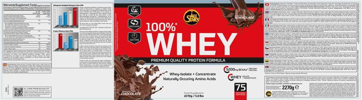Produktbild All Stars 100% Whey Protein (2270 Dose) (Schokolade, Kokos, 1 Stk., 2270 g)