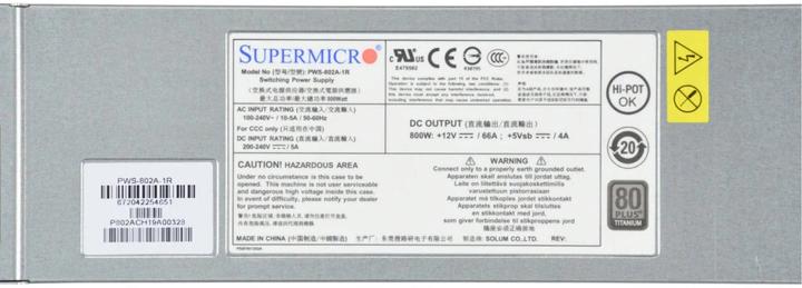 Immagine prodotto Supermicro Alimentatore per server PWS-802A-1R (800 W)