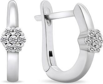 Brilio Silver - Original silver earrings with zircons EA533W
