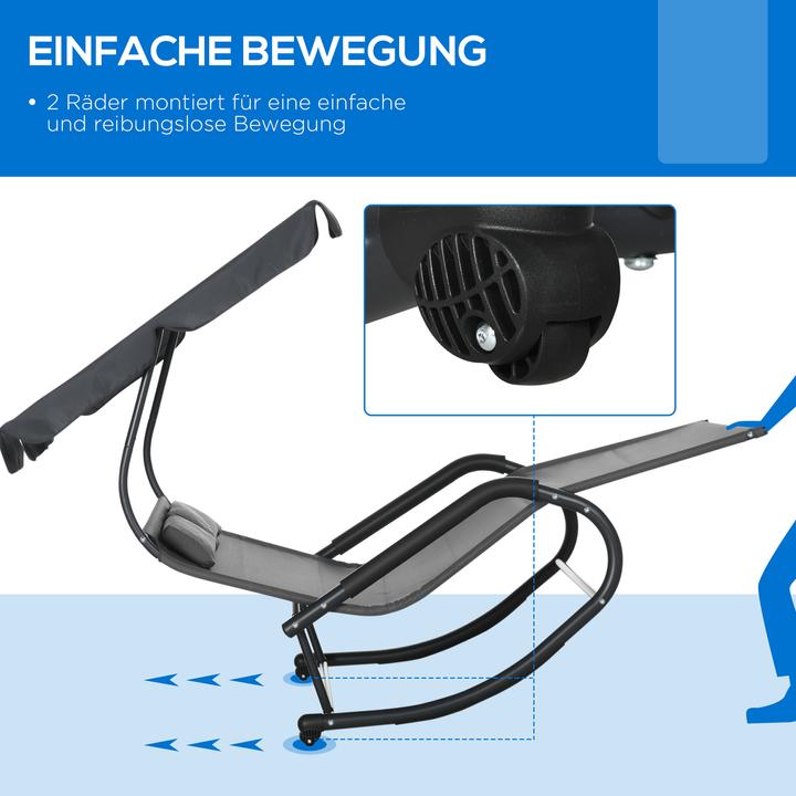 Produktbild Outsunny Doppel-Sonnenliege (200 cm)