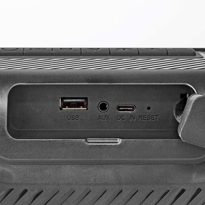 Immagine prodotto Nedis Bluetooth® Party Boombox 4,5 ore 2,0 30 W Riproduzione multimediale: AUX/USB Collegabile IPX5 (4.50 h, Corrente elettrica)