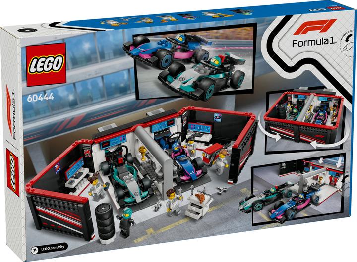 Produktbild LEGO F1 Garage mit Mercedes-AMG & Alpine Rennautos (60444, LEGO City)