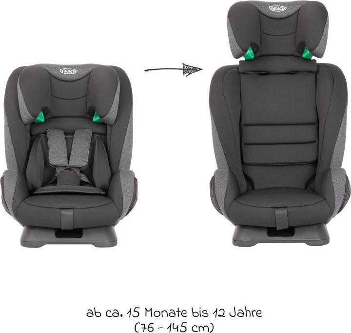 Immagine prodotto Graco Kindersitze 9-36 kg Kindersitz FlexiGrow R129 ab 15 Monate - (Seggiolino per bambini, ECE R129/i-Size Standard)