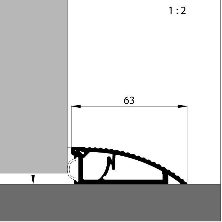 Produktbild Magni Türschwelle AKW 180 cm Alu- Schwelle mit Dichtung als Bodenschwelle