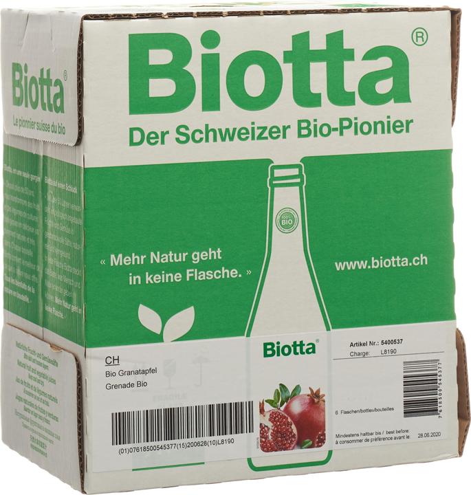 Produktbild Biotta Granatapfel (6 x 50 cl)