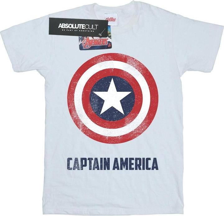 Image du produit - T-shirt CAPTAIN AMERICA SHIELD TEXT - Garçon (116)