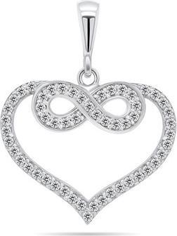 Brilio Silver - Gentle silver pendant Infinite love PT45W