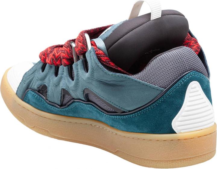 Immagine prodotto Lanvin curb sneakers in suede and fabric color blue and red (40)
