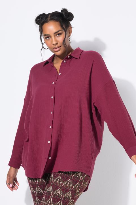 Produktbild Studio Untold Musselin Bluse, oversized, Hemdkragen, Langarm (42, 44)